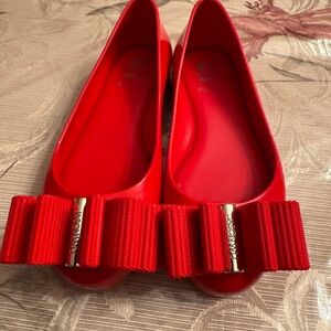 Mini Melissa girls’ mel space love + Jason Wu ballet flat, Red